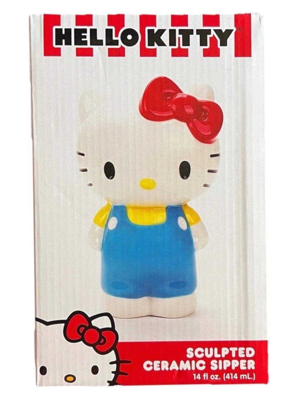 Sanrio Hello Kitty 14 Oz Ceramic Sipper Cup New